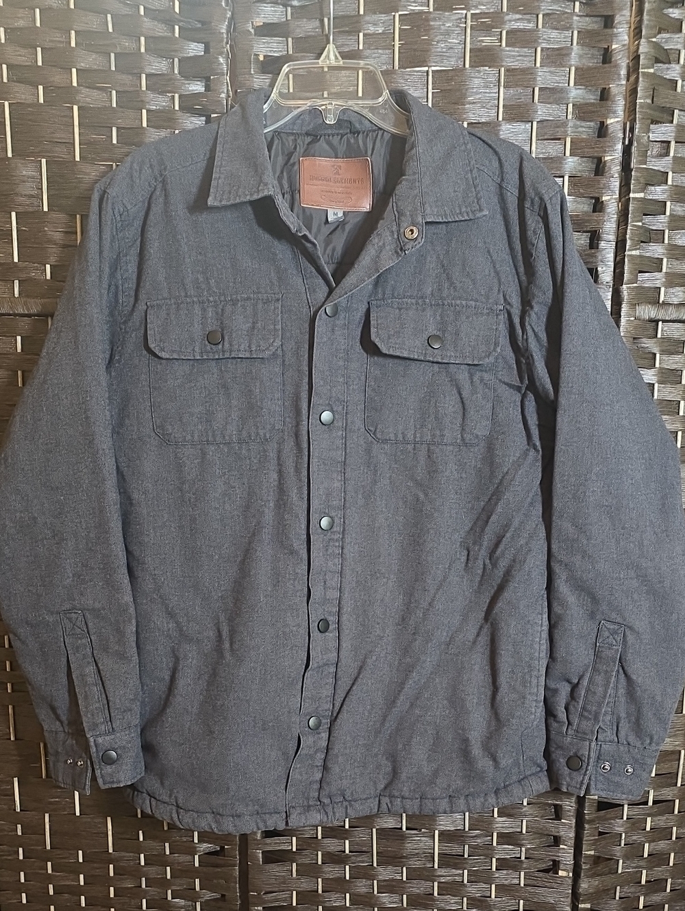 Rugged Elements Charcoal Grey Insulated Shirt Jacket Shacket Medium